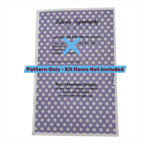 Pine Mountain Liberty Typography Counted Cross Stitch Leaflet Patriotic - Picture 2 of 2